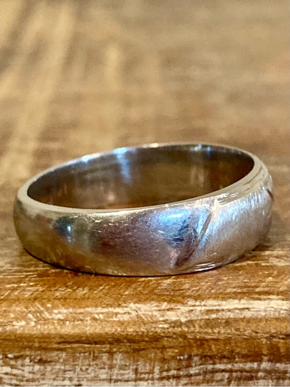 Silver Tone Star-Engraved Band Ring Size 9.5 - Picture 4 of 12